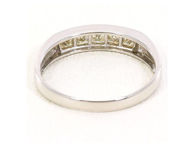 Autre Marque Platin-Ring mit gelbem Diamanten - Ansicht 3
