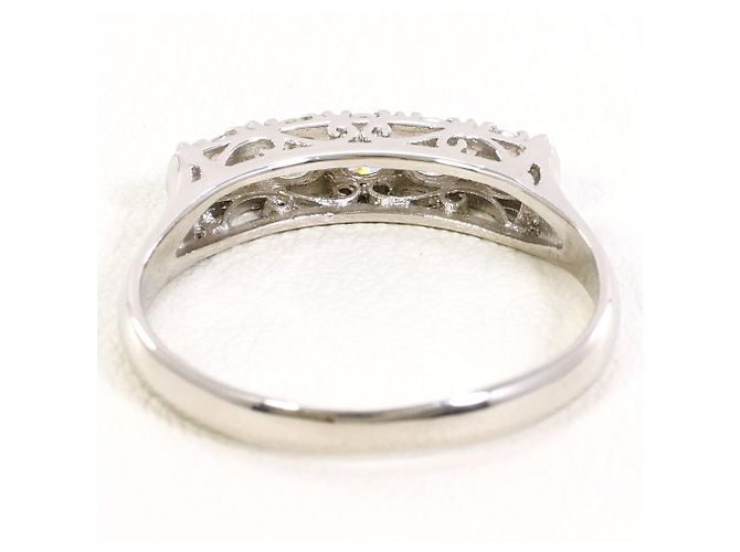 Autre Marque Anello a fascia in platino e diamanti - vista 3