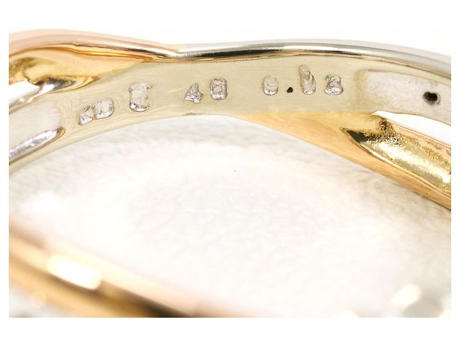 Autre Marque Elegenter 10K Goldring mit Diamant Golden - Ansicht 4