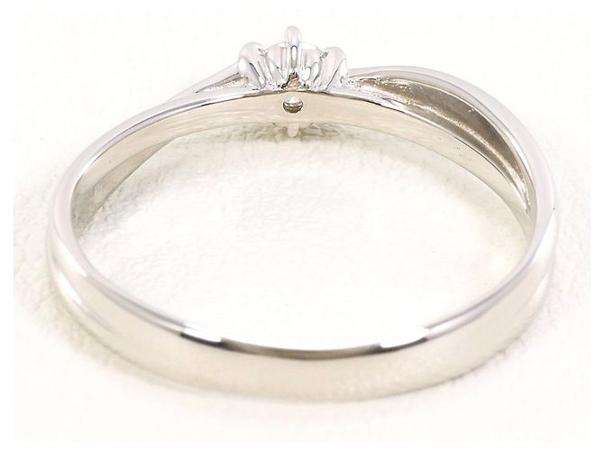 Autre Marque Anello a fascia in platino con diamante - vista 3