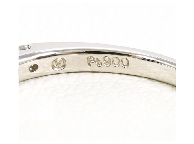 Autre Marque PT900 Platinring mit Diamant - Ansicht 4