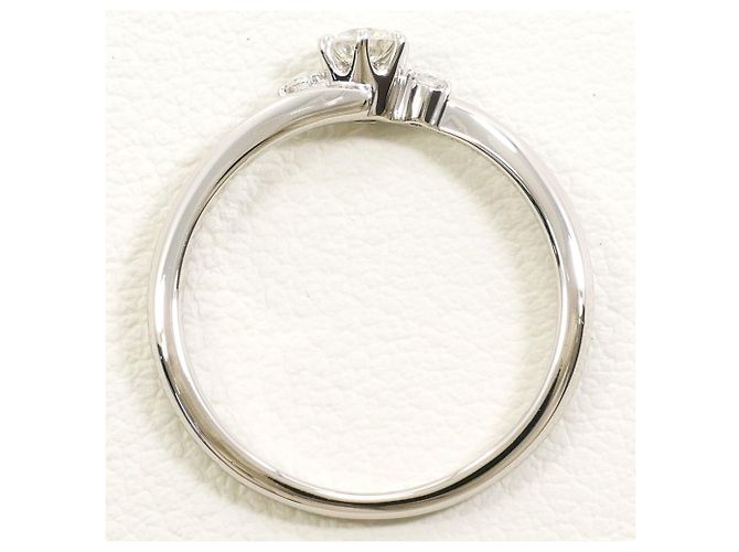 Autre Marque PT900 Platinring mit Diamanten - Ansicht 2