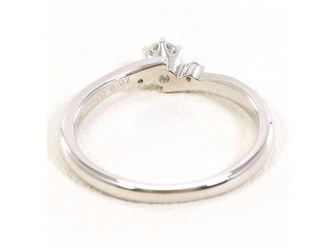 Autre Marque PT900 Platinring mit Diamanten - Ansicht 3