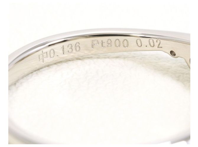 Autre Marque PT900 Platinring mit Diamanten - Ansicht 4