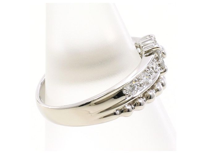 Autre Marque PT900 Platinring mit Diamant - Ansicht 2