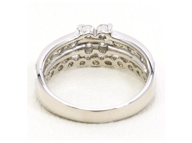 Autre Marque PT900 Platinring mit Diamant - Ansicht 3
