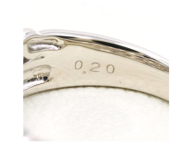 Autre Marque PT900 Platinring mit Diamant - Ansicht 5