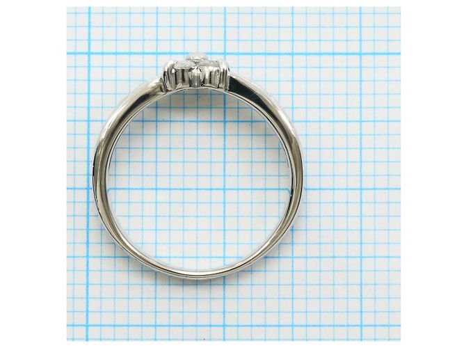 Autre Marque PT900 Platinring mit Diamant - Ansicht 6