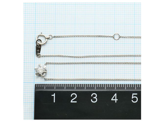 Autre Marque PT850 Platin-Halskette mit Diamant - Ansicht 4