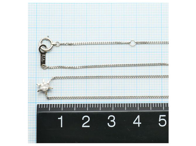 Autre Marque PT850 Platin-Halskette mit Diamant - Ansicht 4