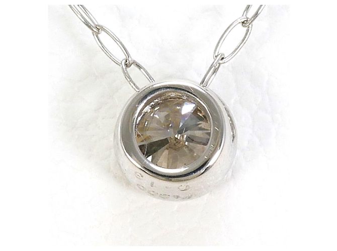 Autre Marque Collana in platino con diamante marrone - vista 3
