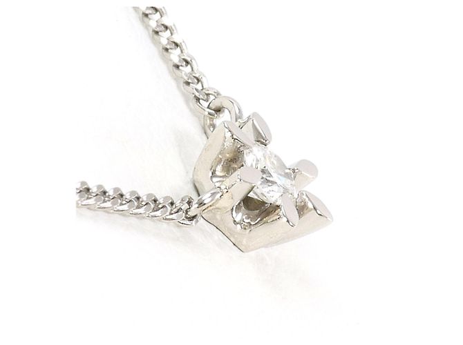 Autre Marque Platinhalskette mit Diamant - Ansicht 2