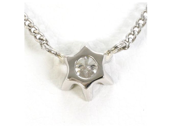 Autre Marque Platinhalskette mit Diamant - Ansicht 3
