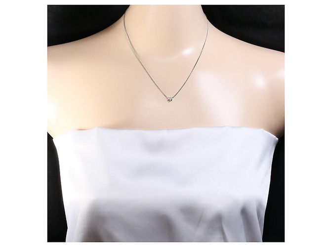 Autre Marque Platinhalskette mit Diamant - Ansicht 5