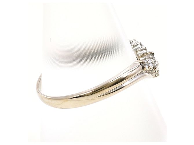 Autre Marque 14K Weißgold-Ring mit Diamant Golden - Ansicht 2