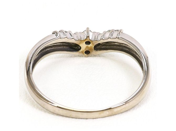 Autre Marque 14K Weißgold-Ring mit Diamant Golden - Ansicht 3