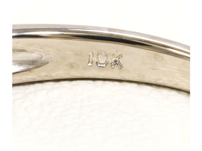 Autre Marque 10K Weißgold-Ring mit Diamant Golden - Ansicht 4