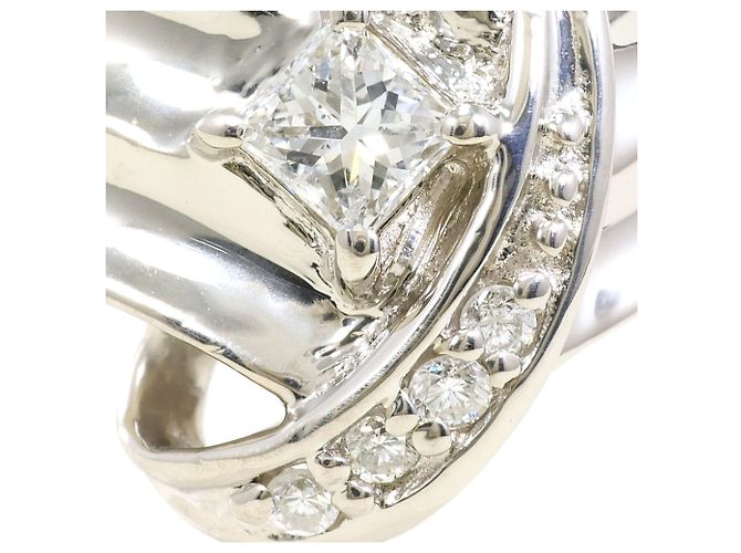 Autre Marque PT900 Platinring mit Diamant - Ansicht 2