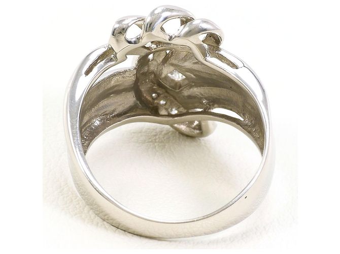 Autre Marque PT900 Platinring mit Diamant - Ansicht 4