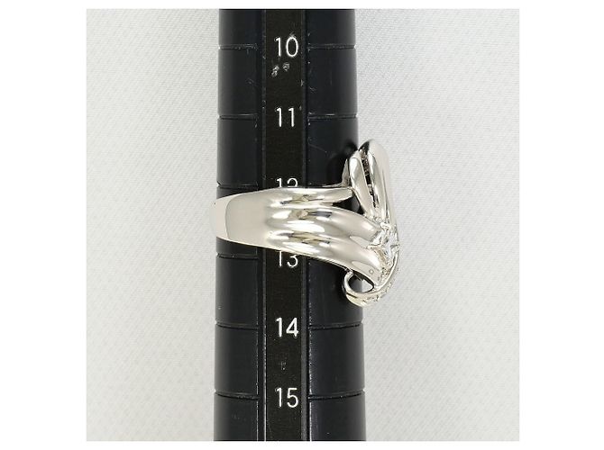 Autre Marque PT900 Platinring mit Diamant - Ansicht 8