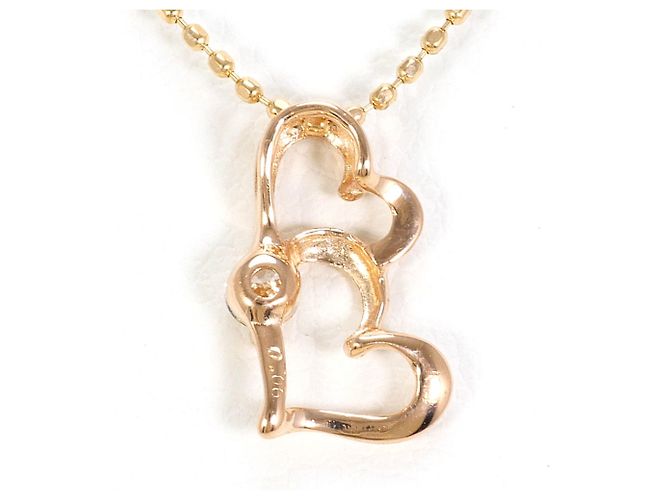 Autre Marque Collana in oro rosa 14K con diamante D'oro - vista 3