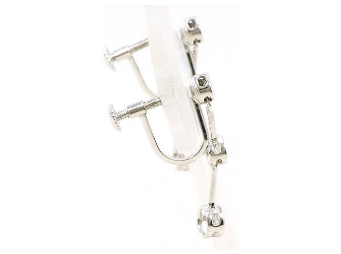 Autre Marque Orecchini a clip in oro bianco 14K e diamanti D'oro - vista 2