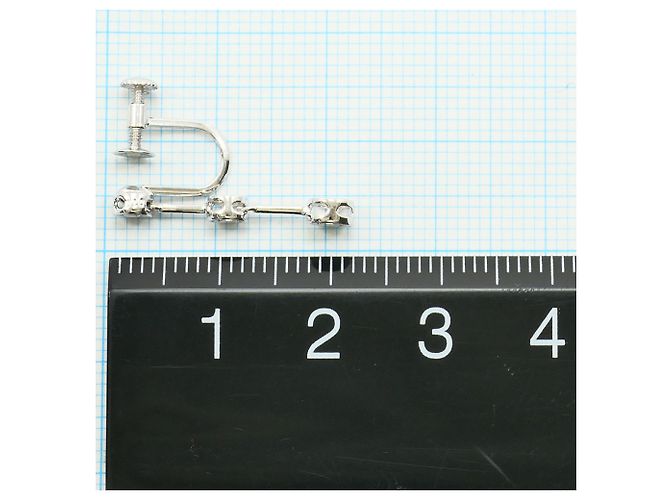 Autre Marque Orecchini a clip in oro bianco 14K e diamanti D'oro - vista 3