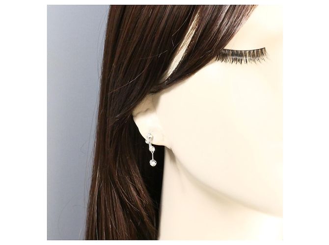 Autre Marque Orecchini a clip in oro bianco 14K e diamanti D'oro - vista 4