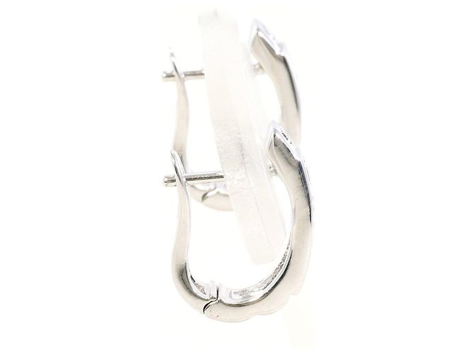 Autre Marque Orecchini a lobo in oro bianco 14K con zircone cubico D'oro - vista 2