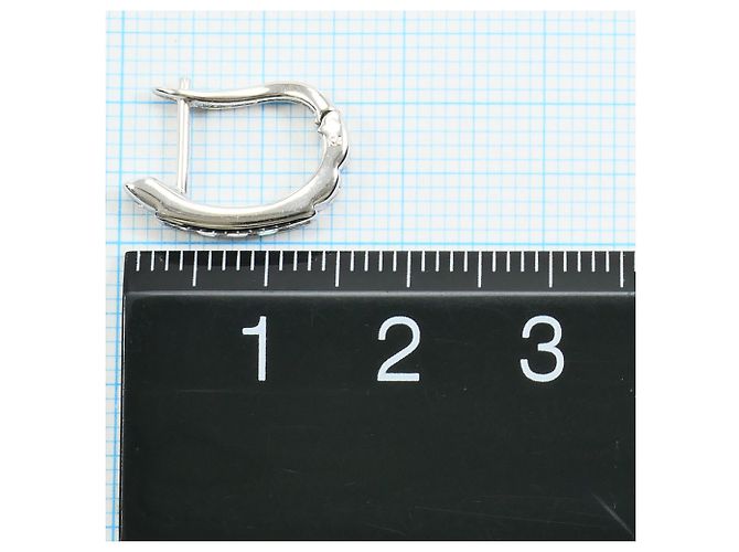 Autre Marque Orecchini a lobo in oro bianco 14K con zircone cubico D'oro - vista 3