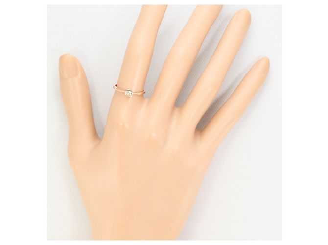 Autre Marque 10K Roségold-Ring mit Diamant Golden - Ansicht 6