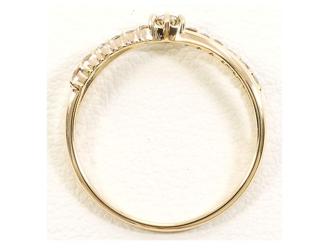 Autre Marque 10K Gelbgold-Ring mit Diamant Golden - Ansicht 2