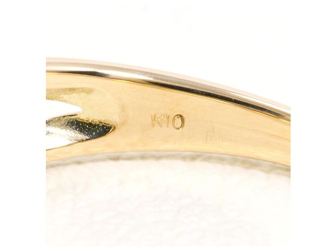 Autre Marque 10K Gelbgold-Ring mit Diamant Golden - Ansicht 4