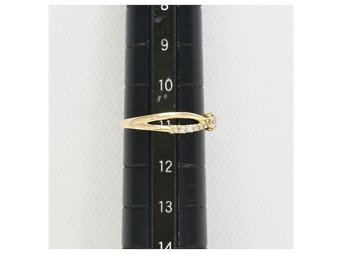 Autre Marque 10K Gelbgold-Ring mit Diamant Golden - Ansicht 6