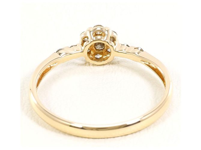 Autre Marque 10K Gelbgold-Ring mit Diamant Golden - Ansicht 3
