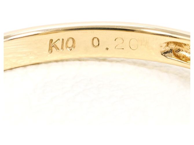 Autre Marque 10K Gelbgold-Ring mit Diamant Golden - Ansicht 4