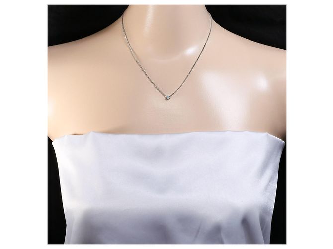 Autre Marque Platinhalskette mit Diamant - Ansicht 5