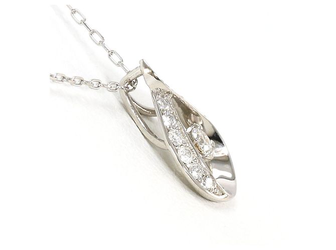 Autre Marque PT900 Platin-Halskette mit Diamant - Ansicht 2