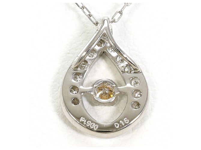Autre Marque PT900 Platin-Halskette mit Diamant - Ansicht 3