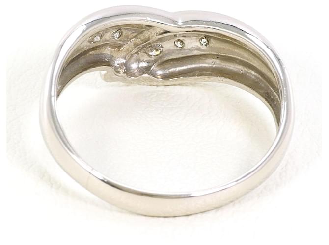 Autre Marque PT850 Platinring mit Diamant - Ansicht 3