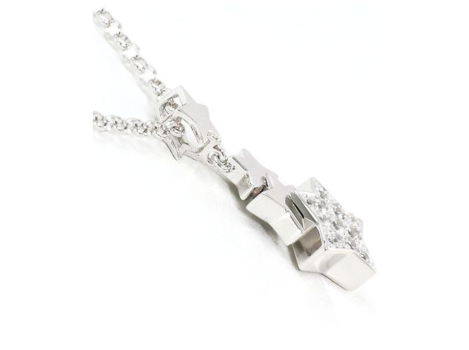 Autre Marque Collana in oro bianco 14K con zircone cubico D'oro - vista 2
