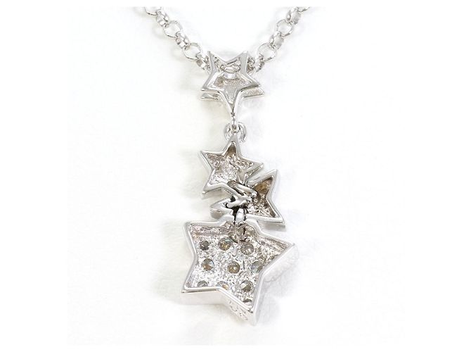 Autre Marque Collana in oro bianco 14K con zircone cubico D'oro - vista 3