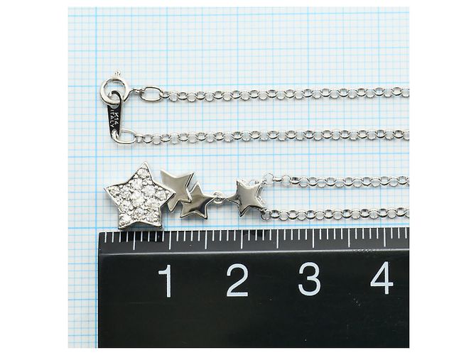 Autre Marque Collana in oro bianco 14K con zircone cubico D'oro - vista 4