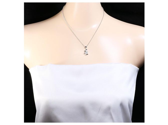 Autre Marque Collana in oro bianco 14K con zircone cubico D'oro - vista 5