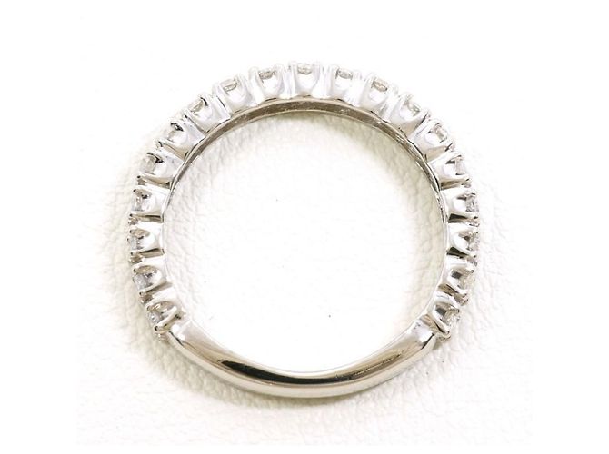 Autre Marque Anello a fascia in platino con diamante - vista 2