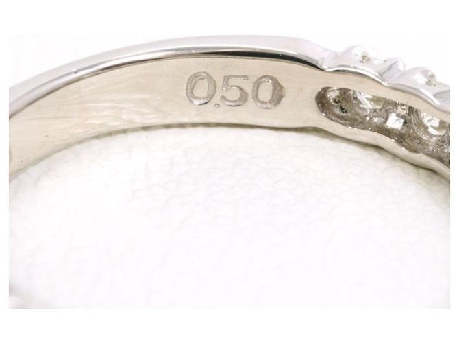 Autre Marque Anello a fascia in platino con diamante - vista 5