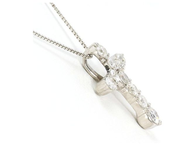 Autre Marque PT900 Platin-Halskette mit Diamant - Ansicht 2