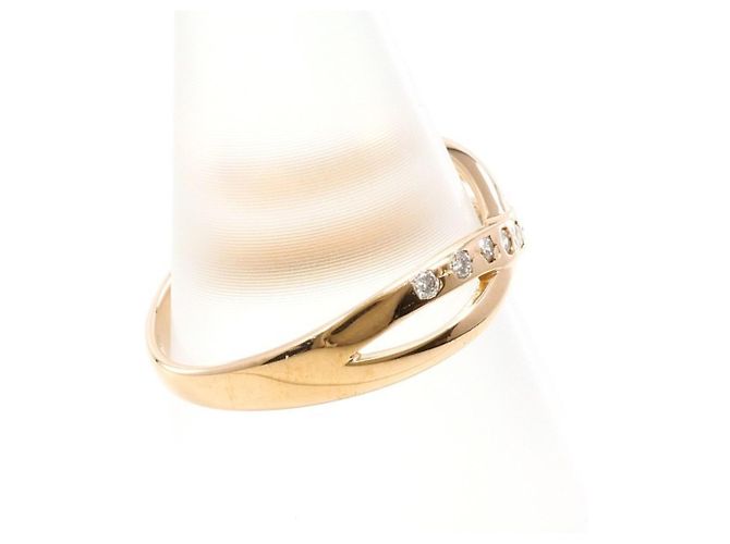 Autre Marque 10K Roségold-Ring mit Diamant Golden - Ansicht 2