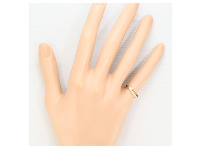 Autre Marque 10K Roségold-Ring mit Diamant Golden - Ansicht 6