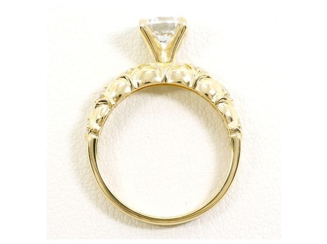 Autre Marque 10K Gelbgold-Ring mit Zirkonia Golden - Ansicht 2